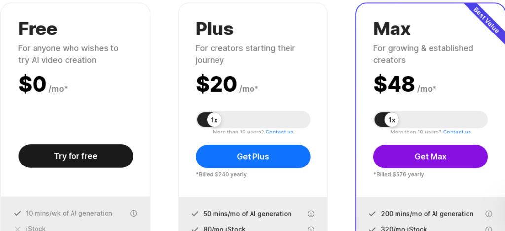 InVideo Review Pricing