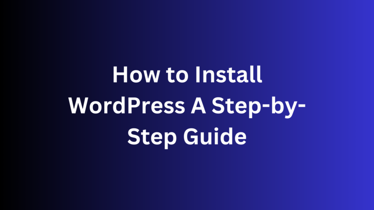 How to install wordpress