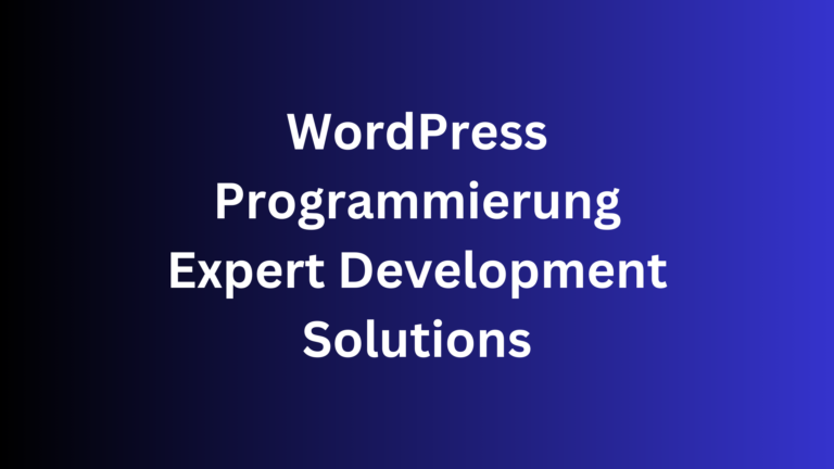 WordPress Programmierung: Expert Development Solutions